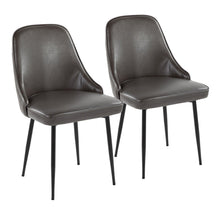 Marcel - Dining Chair (Set of 2) - Black Legs & Faux Leather