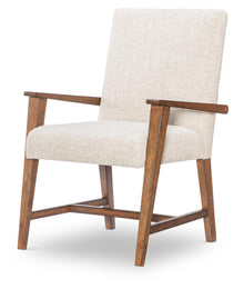  Fenmore - Upholstered Arm Chair (Set of 2) - Mocha And Distressed Cherry