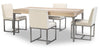 Biscayne - Complete Leg Table With Stone Insert - Malabar With Alabaster Fronts