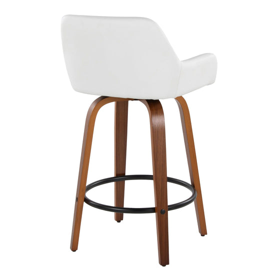 Daniella - 26" Fixed-height Counter Stool (Set of 2) - White And Black