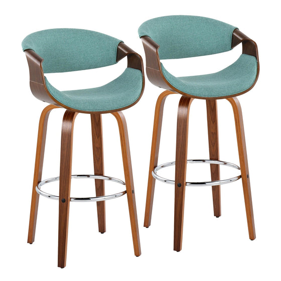 Curvini - 30'' Fixed-Height Barstool (Set of 2)