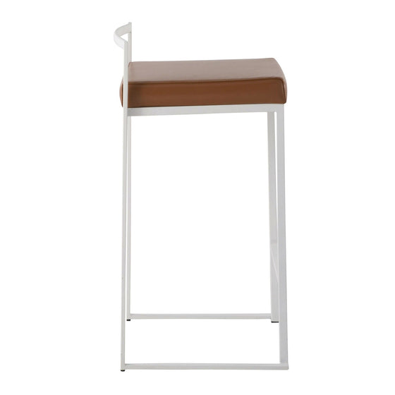 Fuji - Stackable Counter Stool - White Base (Set of 2)
