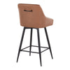 Hannah - 26" Fixed-Height Counter Stool With Swivel (Set of 2) - Black Metal