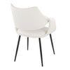 Curvo - High Back Upholstered Chair (Set of 2) - Black Metal Legs