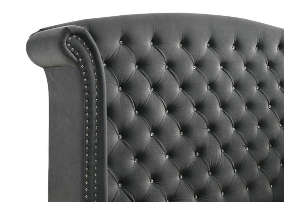 Melody - Upholstered Wingback Bed