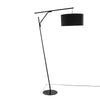 Daniella - Salon 70" Floor Lamp - Black Metal With Black Linen Shade