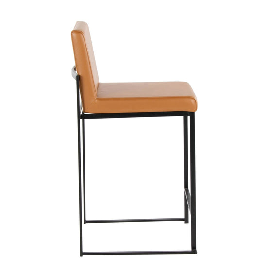 Fuji - High Back Counter Stool - Black Legs