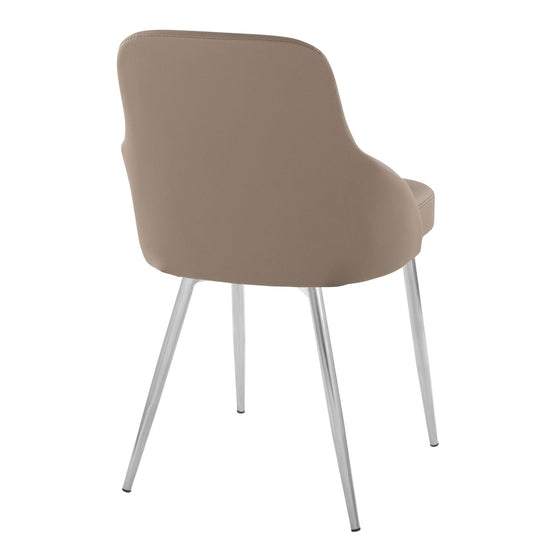 York - Upholstered Chair (Set of 2) - Chrome Metal Legs