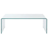 Ripley - Rectangular Tempered Bent Glass Coffee Table - Clear