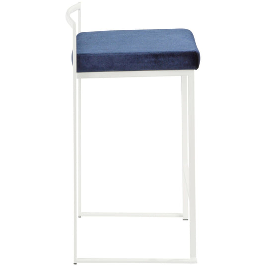 Fuji - Stackable Counter Stool - White Base (Set of 2)