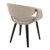Curvo - Upholstered Chair (Set of 2) - Black Wood Legs