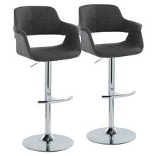  Vintage Flair - Adjustable Barstool (Set of 2) - Chrome Base