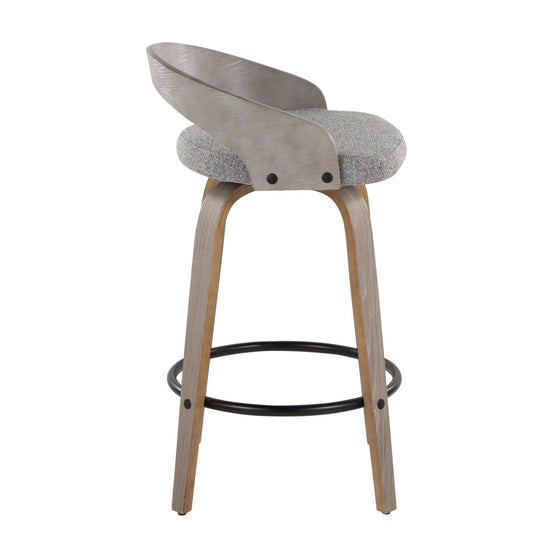 Grotto - 26" Fixed-height Counter Stool (Set of 2) - Light Gray