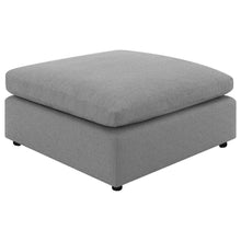  Raleigh - Boucle Upholstered Ottoman - Gray