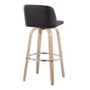 Toriano - 30" Fixed-Height Barstool (Set of 2) - Light Brown & Chrome Base