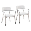 Savannah - Chair (Set of 2) - Gray Brushed Wood, Light Gray Fabric, Black Metal