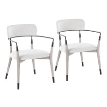  Savannah - Chair (Set of 2) - Gray Brushed Wood, Light Gray Fabric, Black Metal