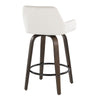 Daniella - 26" Fixed-height Counter Stool (Set of 2) - White, Black And Walnut