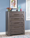 Lancia - 5 Drawer Chest - Charred Oak