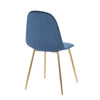 Pebble - Chair (Set of 2) - Gold Steel And Blue Velvet