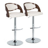 Pino - Adjustable Barstool With Swivel - Cherry Wood