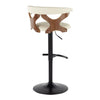 Gardenia - Adjustable Barstool (Set of 2) - Black Base And Walnut Backrest