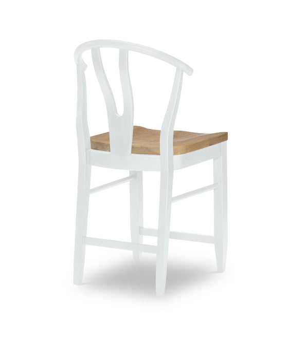 Franklin - Wishbone Back Counter Height Chair (Set of 2) - Harvest Oak / Natural White