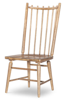  Vintage Market - Spindle Back Side Chair (Set of 2) - Barnwood Oak