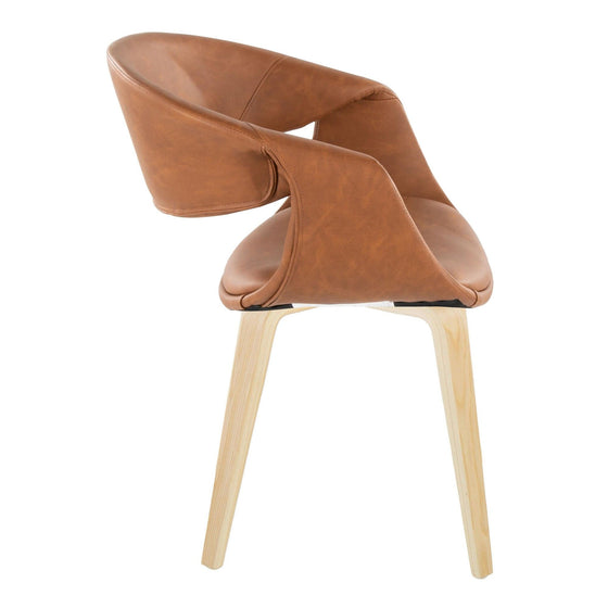 Curvo - Upholstered Chair (Set of 2) - Natural Wood Legs