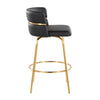 Cinch - 26" Fixed-Height Counter Stool With Swivel - Gold Metal Base (Set of 2)