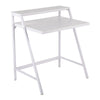 2-Tier - Office Desk - White Steel And White Wood