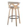 Gardenia - 30" Fixed-height Barstool (Set of 2) - Pearl Silver And Black