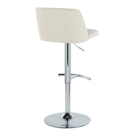 Toriano - Adjustable Barstool (Set of 2) - Chrome Base