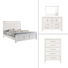  Andover - Western King 4 Piece Bedroom Set (Bed, Dresser, Mirror, Chest) - White