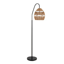  Congo - 64" Floor Lamp - Matte Black Metal And Brown Rope