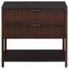 Zimmerlee - 2-Drawer Side Table with Shelf - Rust Brown