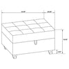 Stonenesse - Rectangular Upholstered Storage Ottoman - Gray