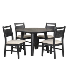  Sable Crest - 5 Piece Set (Round Dining Table & 4 Chairs) - Black