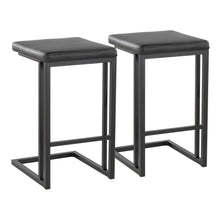  Roman - 26" Fixed-Height Counter Stool (Set of 2) - Black Metal