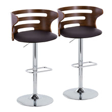  Cosi - Adjustable Barstool With Swivel - Chrome Metal Base (Set of 2)