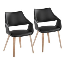  Curvo - High Back Upholstered Chair (Set of 2) - Whitewashed Wood Legs