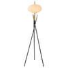 Layton - White Orb Shade Tripod Floor Lamp - Black
