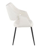 Curvo - High Back Upholstered Chair (Set of 2) - Black Metal Legs
