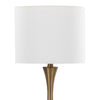 Lenuxe - 24" Metal Table Lamp (Set of 2) - White And Bronze