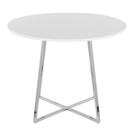 Cosmo - Canary Dining Table - Chrome Metal Base
