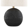 Kona - 23" Polyresin Table Lamp - Matte Black Polyresin, Brass And Natural Linen Shade from Grandview Gallery (Set of 2)