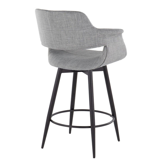 Vintage Flair - 26" Fixed-Height Counter Stool (Set of 2) - Black Legs