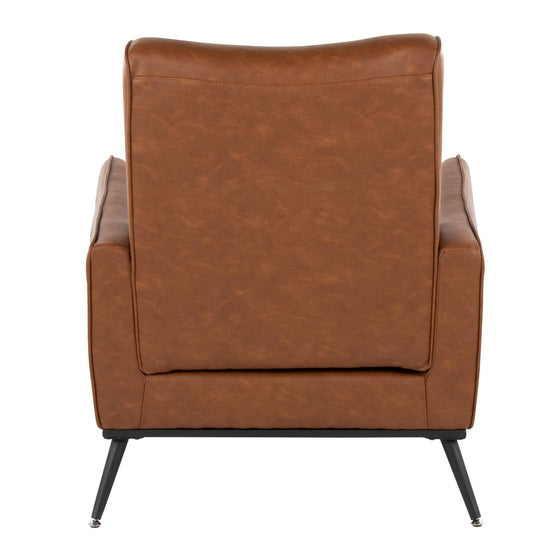 Casper - Lounger - Black Metal And Camel Faux Leather