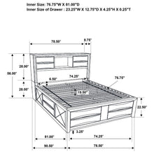  Briana - Wood Storage Bookcase Bed