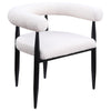 Dunmore - Boucle Upholstered Dining Arm Chair (Set of 2) - Cream